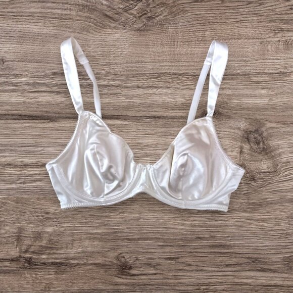 CHRISTIAN DIOR Intimates 4802 Vintage 90s Satin Underwire Lined Bra Size 34B - Picture 1 of 5